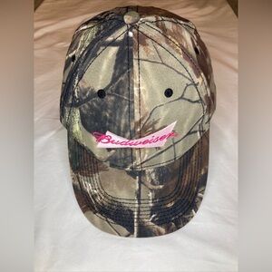 Pink Camo Budweiser Baseball Cap Hat Adjustable